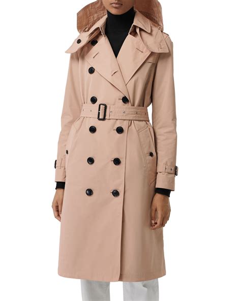 burberry brit hooded taffeta trench coat|Burberry kensington trench coat.